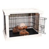 Zoovilla - Jaula Para Perro, Cage W/ Crate Cover, M, Blanco