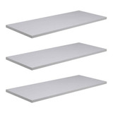 Kit 03 Prateleiras 25mm Mdf 120x30 Branco Suportes Grátis. 