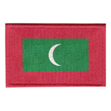 Patch Sublimado Bandeira Maldivas 8,0x5,5 Bordado