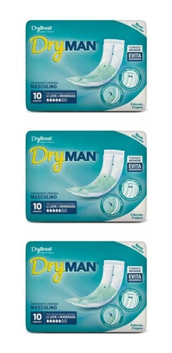 Dry Man Absorvente Masculino C/10 (kit C/03)