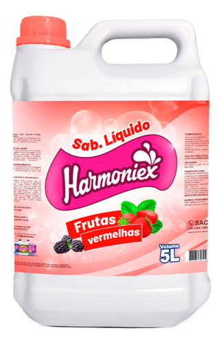 Sabonete Liquido 5l Frutas Vermelhas Harmoniex