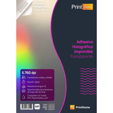Papel Holográfico Adhesivo Imprimible A4x20hj Transparente