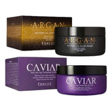 Kit Mascara Capilar Argan Mythical X250ml + Caviar Hidro Nutritivo X250ml Fidelite