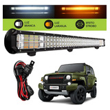 Barra De Led Automotivo 432w 80cm Off Road 4x4 Dual Collor