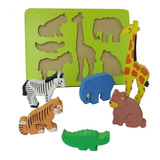 Encaje Animales Selva Relieve Gruesos Madera Qazert