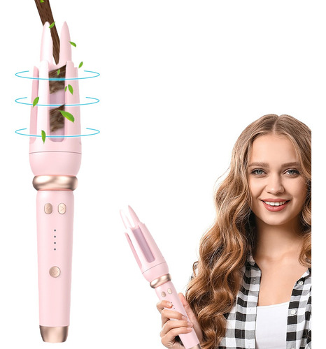 28mm Rizador De Cabello Pelo De Peinado Automático Rosa