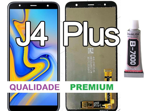 Tela Frontal Lcd Compatível J4 Core J6 Plus Premium + Cola