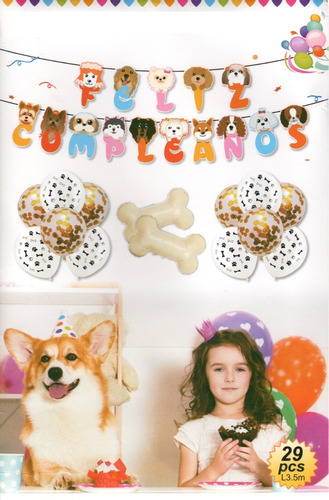 Pack Cumpleaños Mascotas - Globos Perro/ Perrito - Doglover
