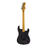 Guitarra Elétrica Michael St Gm222n Stratocaster De  Tília Metallic All Black Com Diapasão De Bordo