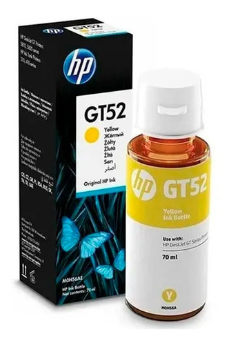 Tinta Hp Original Gt52 Amarillo X 70ml