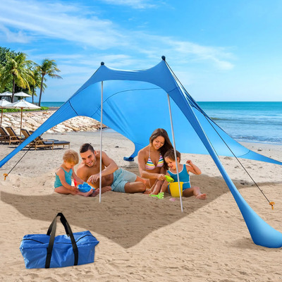 Carpa De Sombra Playa Upf50 7x7 Pies Refugio Solar Portable | Envío gratis