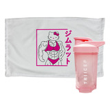 Shaker Kit Gym 600 Con Toalla Barb Rosa Queen Gymrat