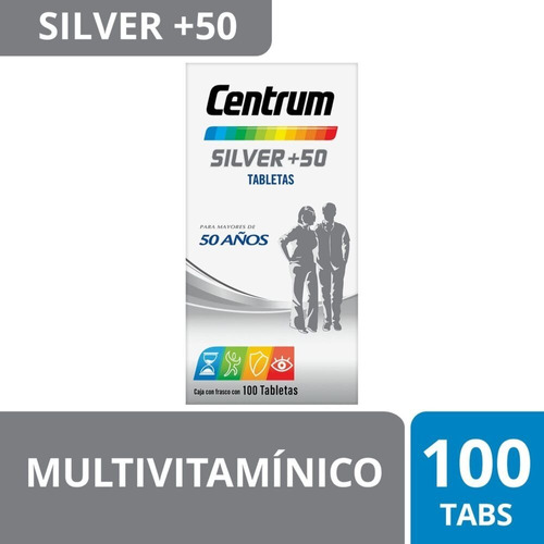 Centrum Silver +50 Multivitamínico 100 Tabletas