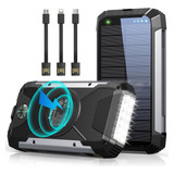 Cargador Solar Mah, Banco De Energía Solar Cargador Portátil
