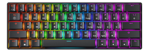 Gk61 Teclado Mecanico Para Juegos 61 Teclas Multicolor Rgb