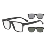 Armação Óculos Clip On Emporio Armani Ea4115 5801/1w 54-18