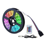 Tira Led 5050 Rgb 3m Usb Control Remoto Aplicacion Tv Pc Etc