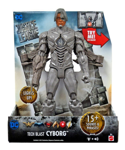 Dc Cyborg Tech Blast  Figura De Acción Con Luces Y Sonidos