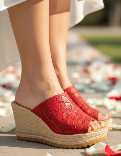 Zapatos Plataforma Piel Cincelada