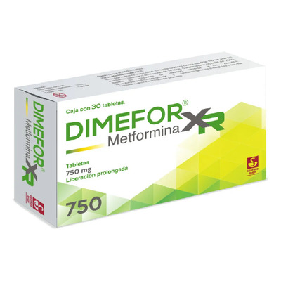Dimefor Xr Tableta De Liberación Prolongada 750 Mg, 30 Tabletas | Envío gratis