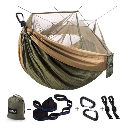 Hamaca Individual Y Doble Para Acampar Con Mosquitobug Net 1