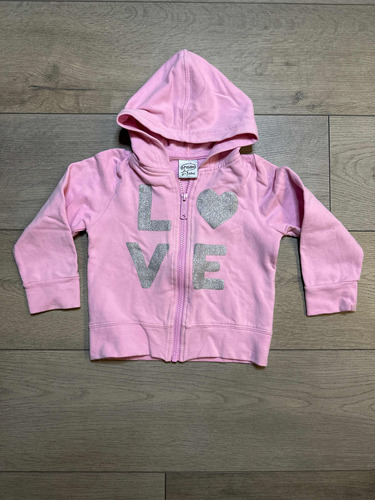 Campera De Nena Love Con Glitter De Grisino Talle 2-3 Años