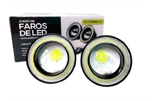 Juego Faros Led Auxiliares Con Lupa Ojo De Ángel Lux Led