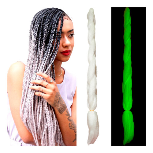 Extensiones Cabello Trenzas Africanas Kanekalon Fluorescente