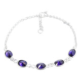 Pulsera De Plata Fina 925 Y Circones - Obsidian