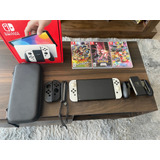 Nintendo Switch Oled Blanco 64gb + 3 Juegos
