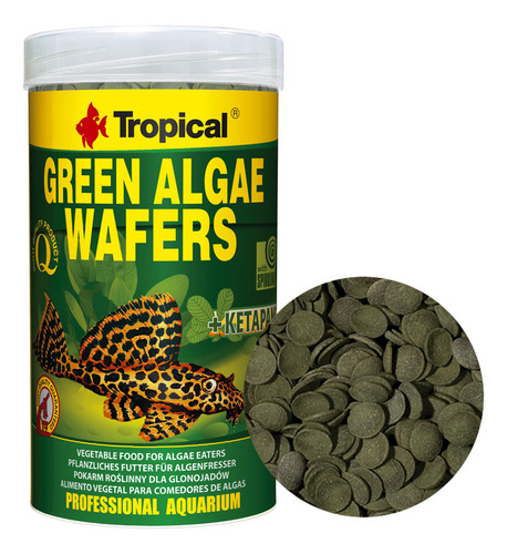 Ração Tropical Green Algae Wafers 45g Para Peixes De Fundo