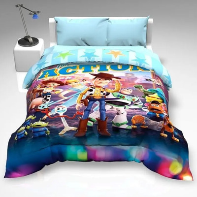 Edredón Toy Story Dos Vistas Matrimonial Marca Providencia Azul