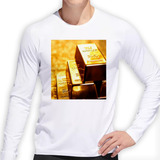 Remera Hombre Ml Oro Lingotes Valores Gold Moneda Bloque M1