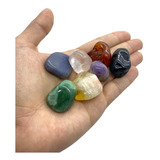 Kit 7 Chakras Pedra Rolada Natural Equilíbrio Energia 