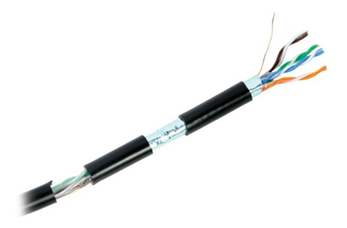 30mts Cable Cat5e , Ftp, Blindado, Color Negro