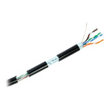 20mts Cable Cat5e  Ftp Blindado Color Negro 100 Cobre
