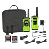 Radios Motorola T605 Con Estuche Impermeables Alcance 1.5 Km Bandas De Frecuencia Frs/gmrs Color Verde