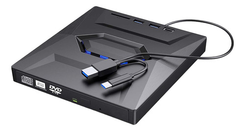 Grabadora De Unidad De Computadora, Usb 3.0, Tipo C, Puertos