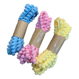 Kit Fita Mini Pompom Candy Color Azul Rosa Amarelo 2m P/ Cor