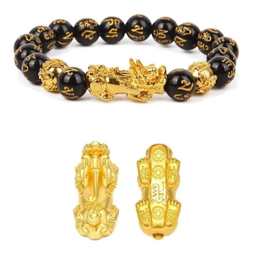 Pulseira Feng Shui Pixiu De Ouro 18k Sucesso Sorte Original