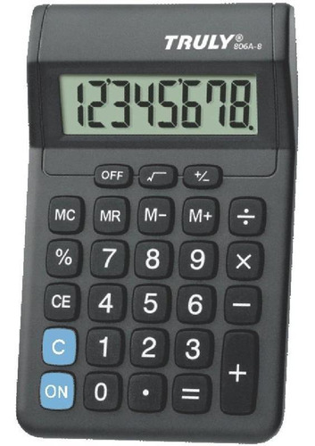 Calculadora De Mesa 8 Dig. Preta C/1pilha Aa