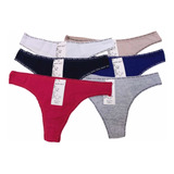 Pack 6 Sexy Calzones Colaless Tanga Baja Cintura 263