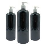 Botellas Envases Negros 1 Litro De Plastico Dosificador X 12