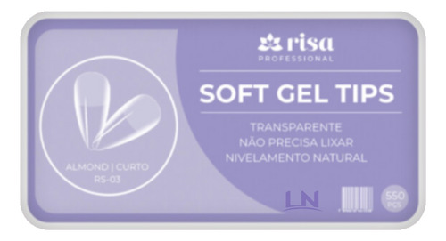 Risa Soft Gel Tips Almond Curto 550