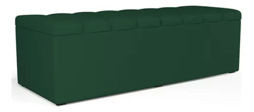 Calçadeira Baú Recamier Queen 160cm Dalia Suede Verde