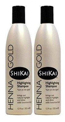 Shikai Alheña Oro Resaltado Champú 12 Fl Oz Líquido (pack De