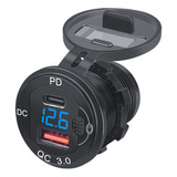 Adaptador De Cargador De Coche Pd Qc 3.0 De Doble Puerto Con