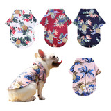 Paquete De 4 Camisas Hawaianas Para Perro, Ropa Transpirabl.