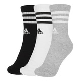 Tripack Calcetas adidas 3 Stripes Medium Mujer Grey/whi/bla