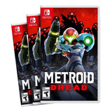Combo Com 3 Metroid Dread Switch Midia Fisica